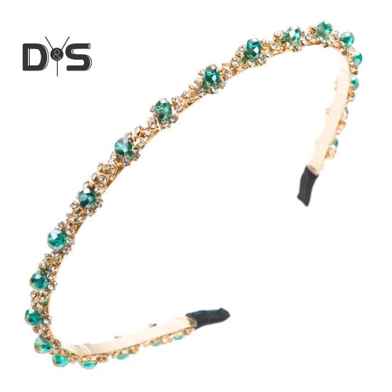 Naiste kunstkristallhelmestega peapael Elastne libisemisvastane juukserõngas Kerge õhukese servaga peapael Juuste aksessuaarid