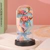 New Qixi Festival Valentine's Day Gift Rose Lantern Glass Cover Immortal Flowers Dried Flowers Bouquet Teachers' Day Carnation Ornament