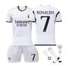 Real Madrid Ronaldo Fotbalový dres Dětský Polyester Prodyšný Rychleschnoucí Tréninkový Zápasový Set