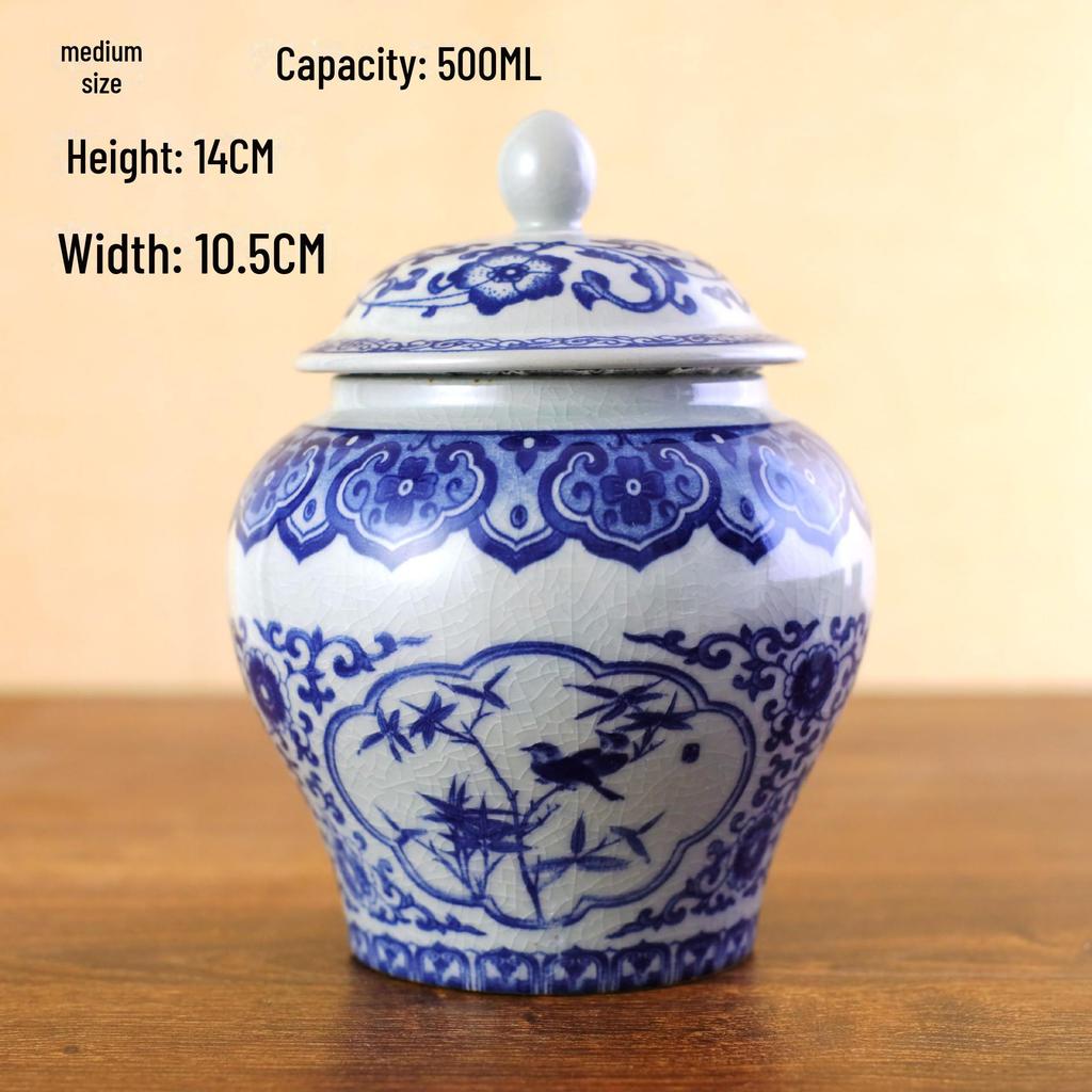 Retro Ceramic Tea Storage Cans - Moisture-Proof, Sealed, Small Clay Containers