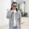 Men Solid Hooded Casual Long Sleeve Open Front Jacket Outerwear