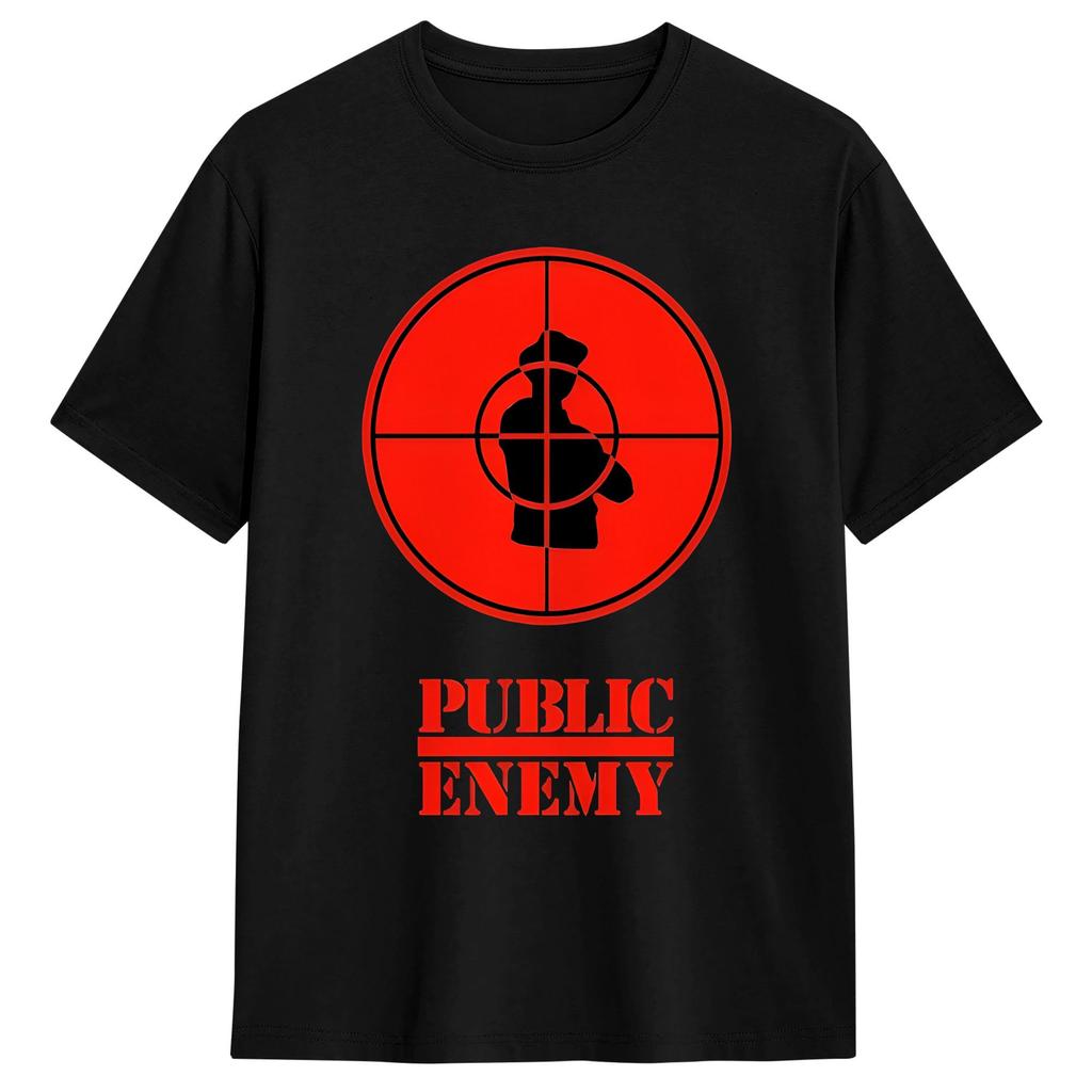 US Rap Team Public Enemy Cotton T-Shirt For Adult Summer Y2K Retro T-Shirts Hip Hop Tee Shirt