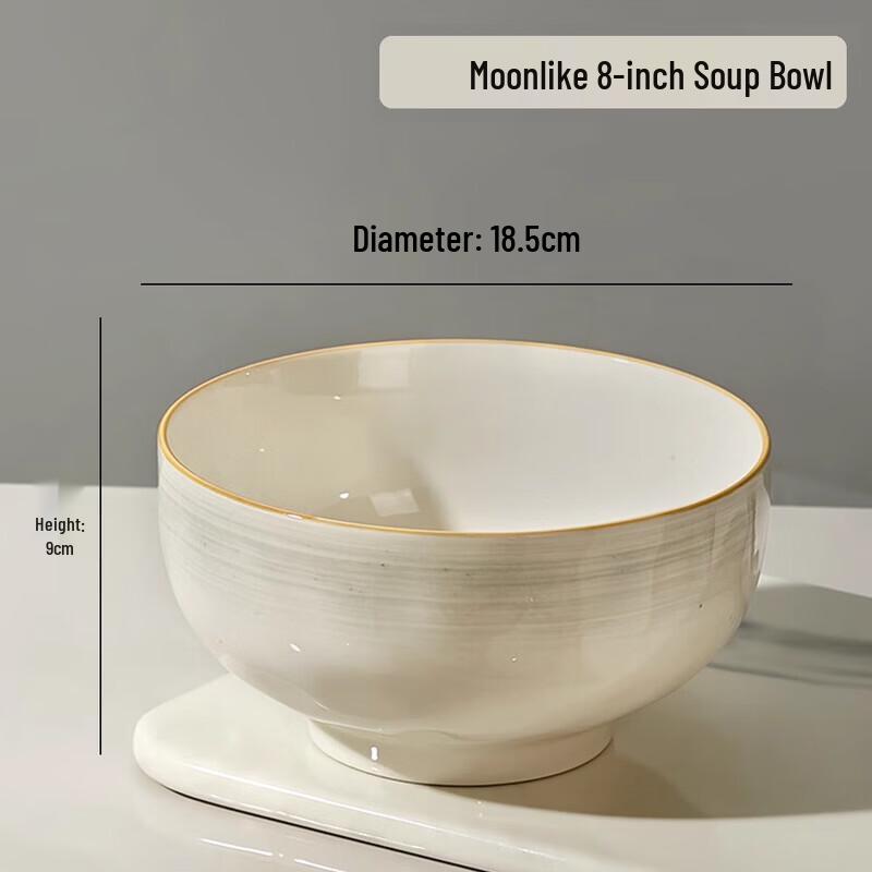 Modern Simple Underglaze Ceramic Soup Bowl