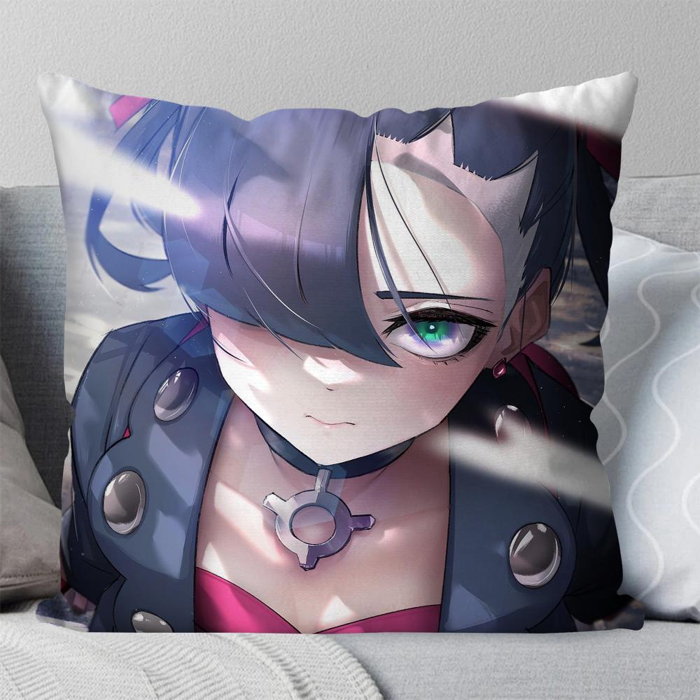 Marnie Animation P-Pokemon Pillow Case Square Pillow Bedroom Sofa Leisure Comfort Cushion Car Living Room Home Decoration 40X40