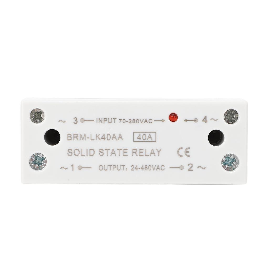 Din Rail Solid State Relay Integrated 70‑280VAC Input 24‑480VAC Output Single Phase Solid State Rela