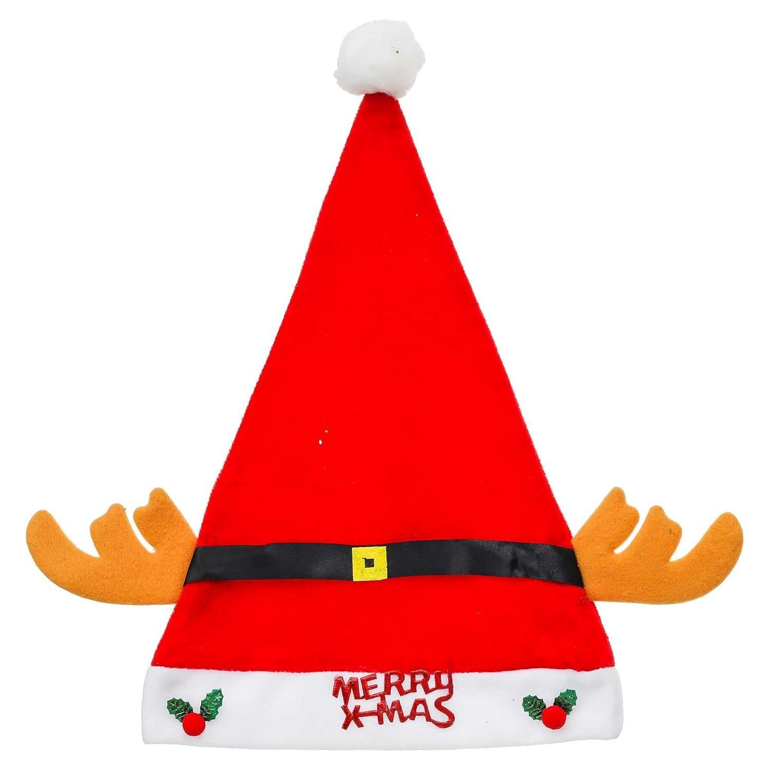 

Red White Velvet Classic Fur Merry Christmas Caps Santa Claus Xmas Hats for Kids Babies Adults