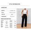 Womens Straight Leg Trousers Solid Color Commute Casual Pants Mid Waist Full Length Work