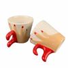 Chinese Valentine's Day Cute Heart-shaped Coffee Pair Red Love Handle Ceramic Couple Novelty Water Cup Mug
