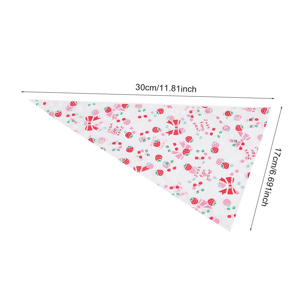 50 Packs Clear Cone Shaped Treat Popcorn Bags Cellophane Candy Bags with Twist Tie