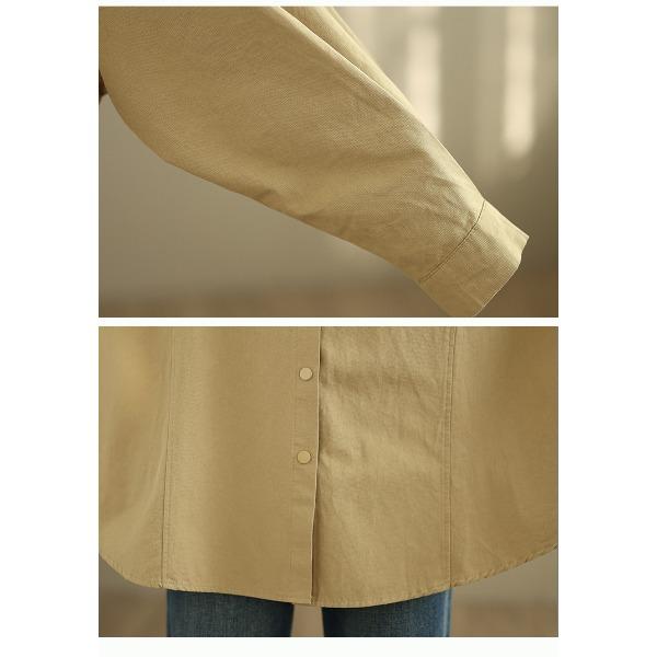 Autumn Women's Long Sleeved Shirt Jacket Versatile Mid Length Shirt Top