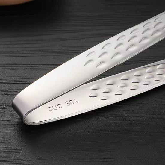 Lange Grillzange Edelstahl Barbecue Steak Clip Rutschfester Griff Küche Kochen