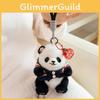 Wear Panda Sweater Plush Toy Cartoon Stuffed Animal Keychain Decoration Bag