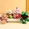 Fluffy Crochet Sweater Dog Keychain PP Cotton Puppy Stuffed Doll Keyring  Home Decor
