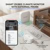 Zigbee Smart Thermometer Hygrometer With Probe Detect Pool Fridge Freezer Liquid Temperature Sensor For 2MQTT TUYA Smart Life