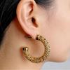 Vintage European-Style Minimalist Hoop Earrings with Retro Mid-Century Design