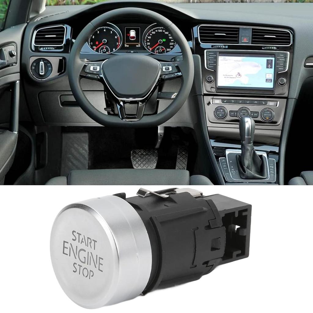 Engine Motor Start Stop Switch for MK7 2013 2017, Metal, OE 5GG959839, ABS Material