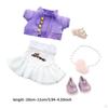 17cm Doll Dress Cute Clothing with Hair Accessory Knitting Sweater Scene Photo Prop