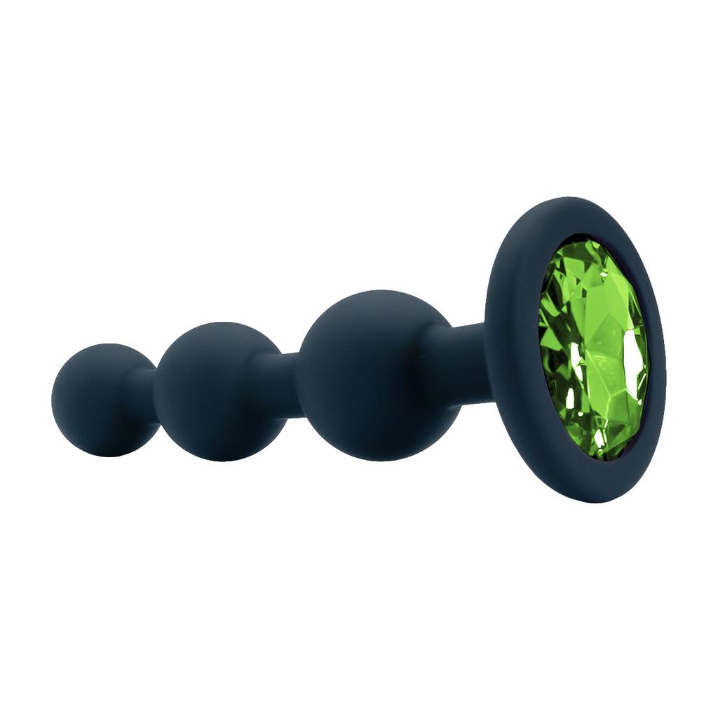 Sex Anal Plug with 3 Balls Anal Beads Crystal Base Butt Plug Anal Training G-Spot Prostate Stimulator Sex Toys for Women Men Gay