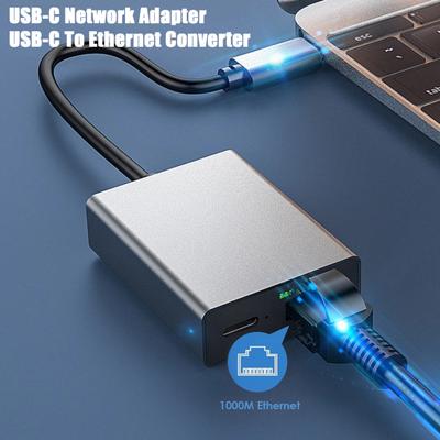 Network Adapter 1000Mbps Type-C To RJ45 Ethernet Adapter Plug And Play
