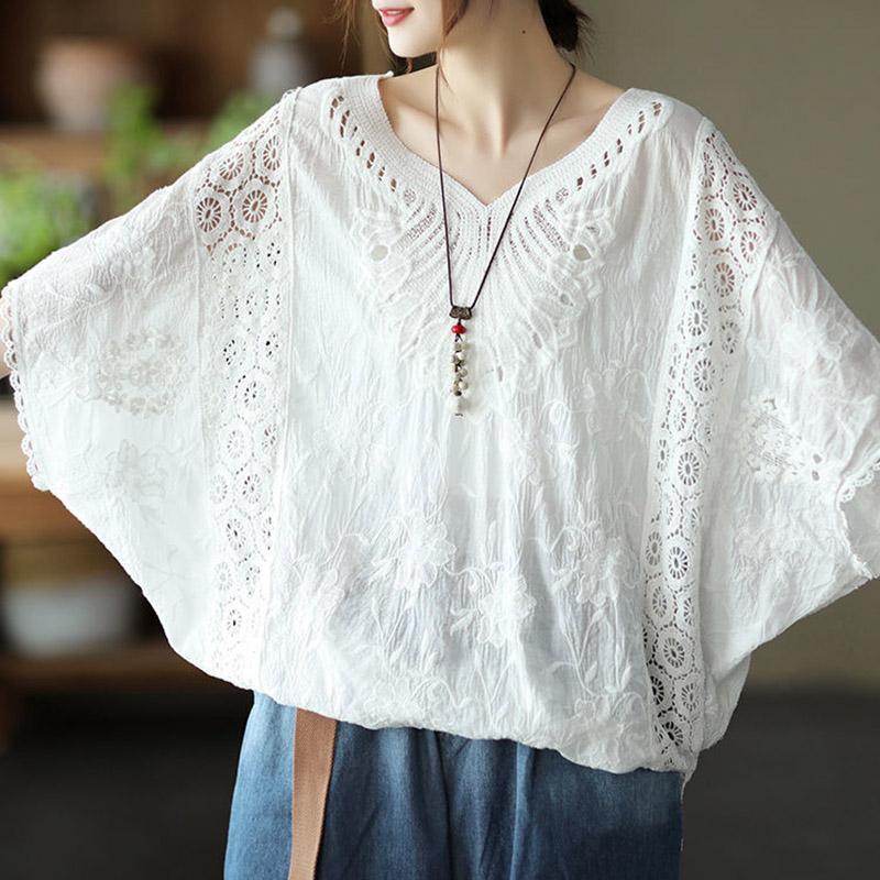 

Футболка, топы, женская хлопковая блузка, свободная, удобная, эластичная, с длинным рукавом, однотонная, с круглым вырезом, свободные топы One Size белый