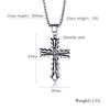 AIKS Jewelry Brand Necklace Titanium Stainless Steel Silver Jesus Cross Crucifix Necklace Hawaiian Men's Men's