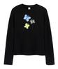 Wimzi Mind Butterfly Watercolor Long Sleeve T-Shirt_Black