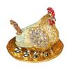 Chicken Figure Nist Hen Statue of Unique Classic Jewelry Organizer Chickens Ornament for Garden Home