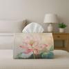 1pc Elegant Botanical Romantic Tissue Box - for Lotus Flower Pastel - Holiday Parties & Home Decor, 17.02*25.91 Cm, Party Decorations, Suitable for Da