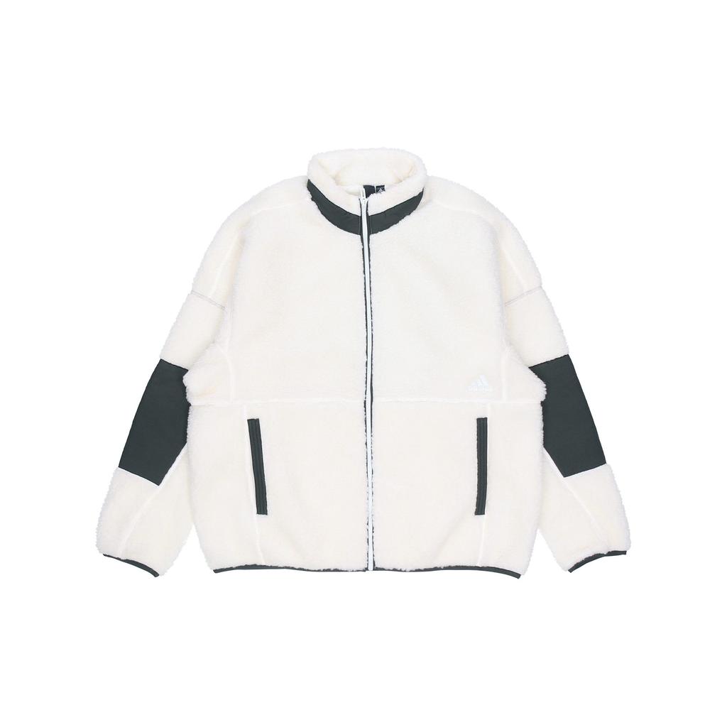adidas Velvet Jackets Men's White Stand Collar Thickened ED1922
