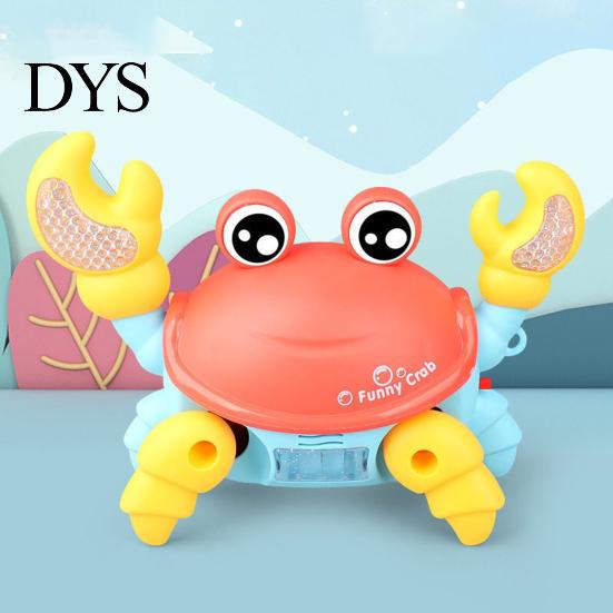 Ornament Electric Crab Toy Light And Music Battery Powered Pull String Cute Walking Laterally Educational Interactive Toys Boys Girls Cartoon Glowing