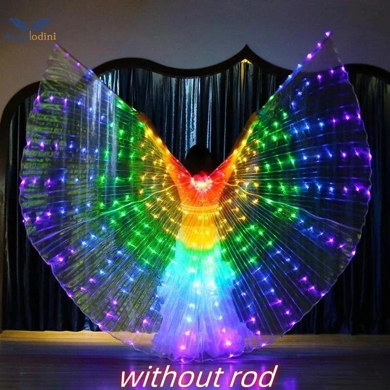 Adult Child LED Wings Belly Dance Wings Isis Halloween Wing Prop Shining Lamp Wing Belly Dance Costumes Accessories Glow Angel