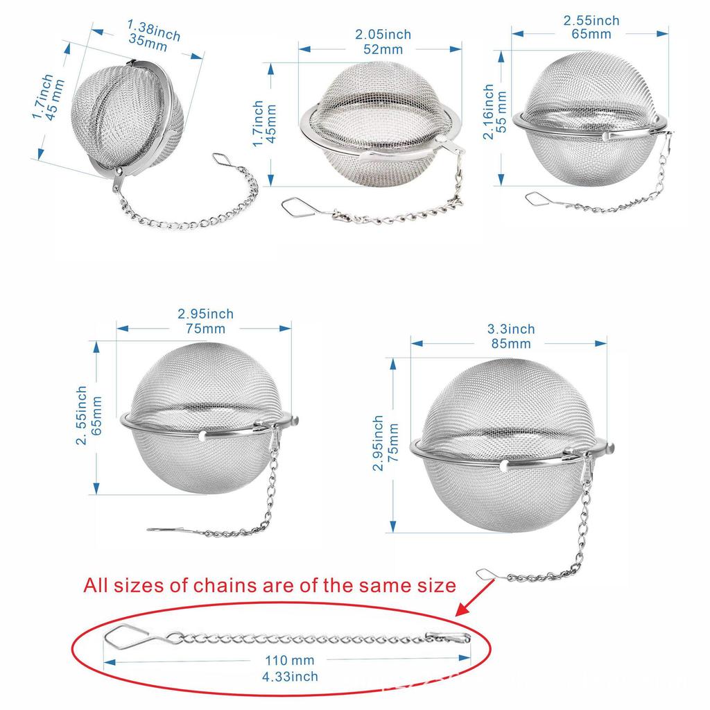 Stainless Steel Mesh Tea Infuser Ball for Loose Tea and Soup