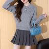 TonLion Women's Retro Polo Collar Cable Knit Pullover Sweater