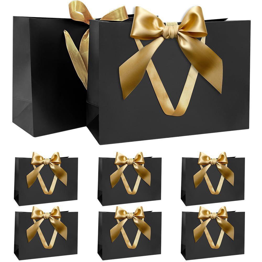 

Подарочный набор пакетов, ручной, большой, подарок на день рождения, годовщина, бумажный пакет с лентой, подарочный пакет, роскошь 12pcs