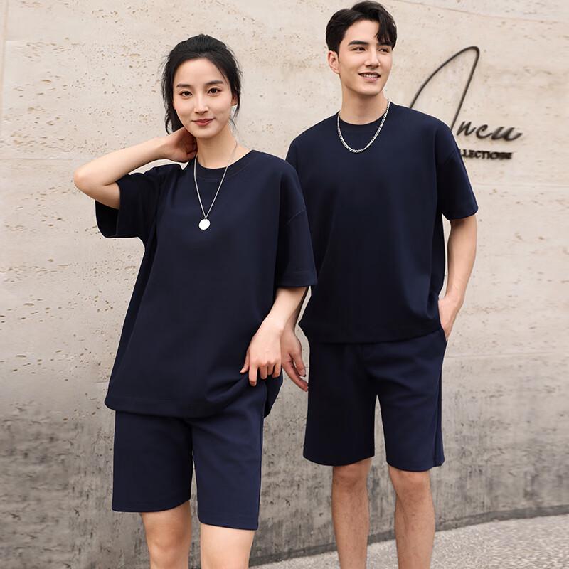 TLUOMAN Unisex Drop-Shoulder Loose Short-Sleeve T-Shirt