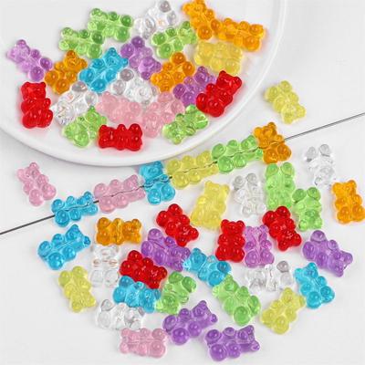 10-20 pezzi di perline di orso acrilico per collane fai da te, bracciale, orecchini, creazione di gioielli, accessori artigianali