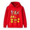 Kids Boys Girls Casual Pullover Hoodie, Cartoon Character Graphic Lightning Star Print Warm Hooded Sweatshirt for Children Daily Wear