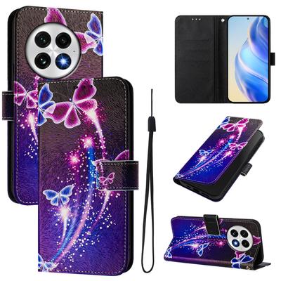Fireworks Butterfly Luxury Painted Leather Case Wallet PU Leather Book Style Cover for Oneplus 9R,8T,Nord CE2 5G,Nord 2T,Nord N300,Oneplus 11 12...