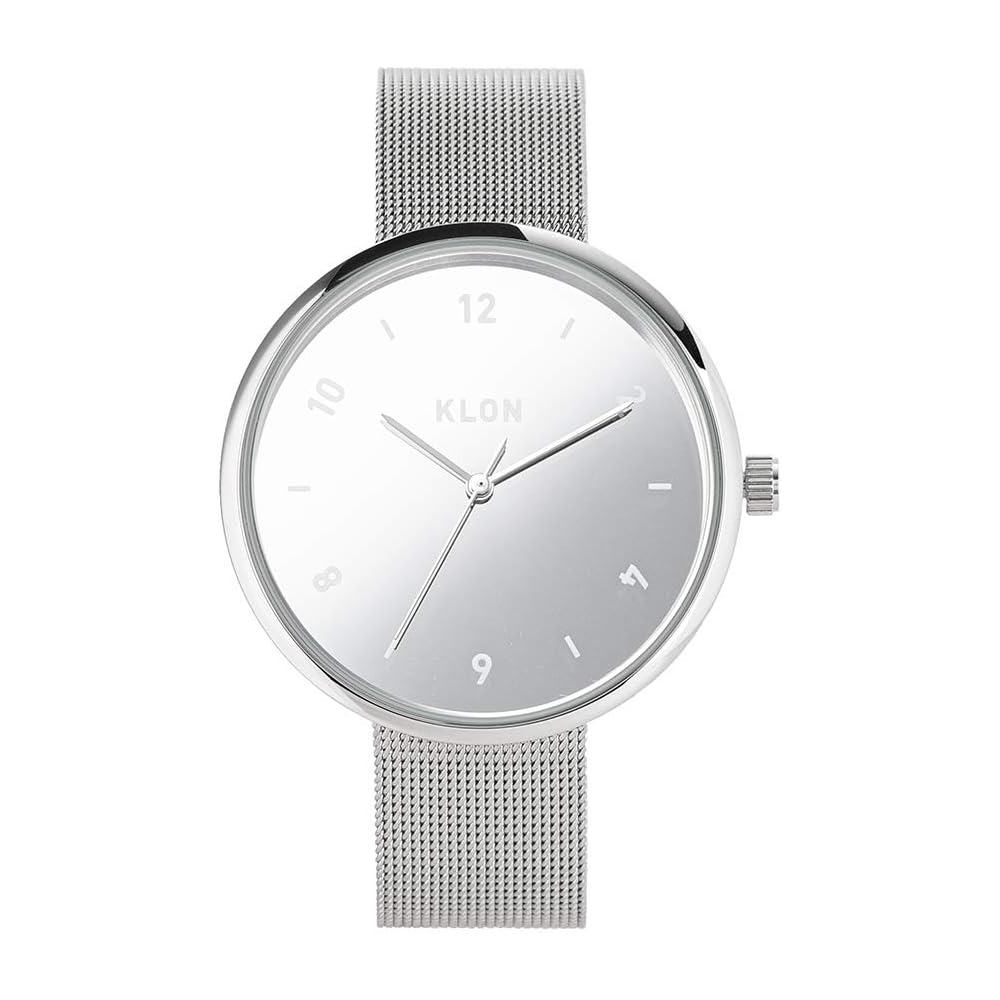 Klon Pass Time Elfin Even Silver Simple Mirror Finish Watch 38mm Unisex