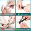 360 Degree Rotating Long Handle Nail Clipper Ultra Sharp Heavy Duty Large Toe Nail Cutter For Thick Nails