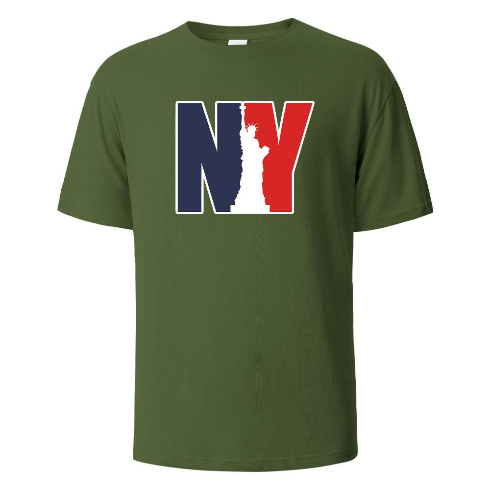 NewYork Print TShirt Summer Tees For Men Women 100 Cotton Oneck Oversize Casual Short sleeved Tops
