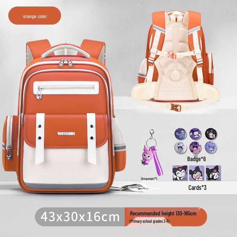 Capybara Oxford Spine-Support Backpack for Grades 1-6: Boys & Girls School Bag