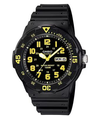STANDARD Quartz Watch Black X Yellow Overseas Model [Casio] MRW-200H-9BV Men's [Item]