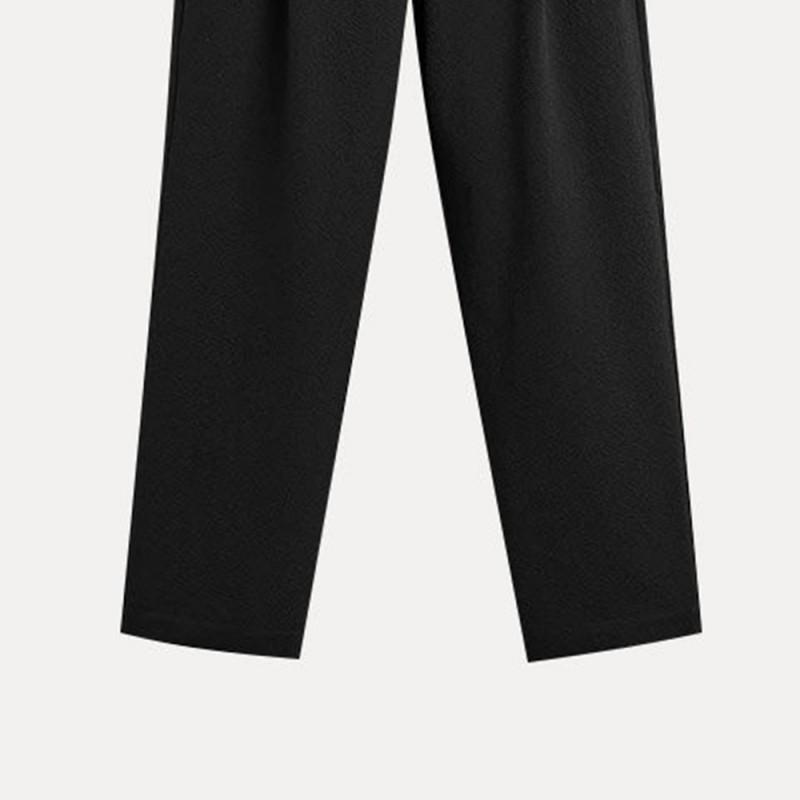 Mens Relaxed Fit Casual Pants With Elastic Waistband Lightweight Poplin Trousers