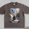 Vintage Adventure Bear Tee, Landscape Graphic T-Shirt, Retro Outdoor Nature, ComfortColors Gift for Explorers Shirt
