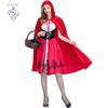 SXL Little Red Riding Hood Costume Women's Halloween Little Red Riding Hood Costume, Stage Performance Costume Including Cape