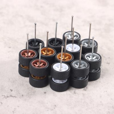 1Setul 1:64 Roata Auto Pentru Anvelopa Hotwheel Cauciuc Cu Axa Roata Model Masina Modificata