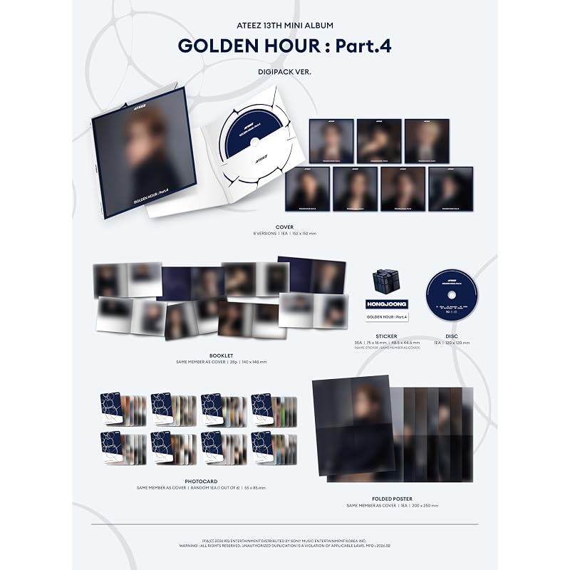 ATEEZ [GOLDEN HOUR : Part.4] (DIGIPACK ver.) (Korean version) [Regular imported version]