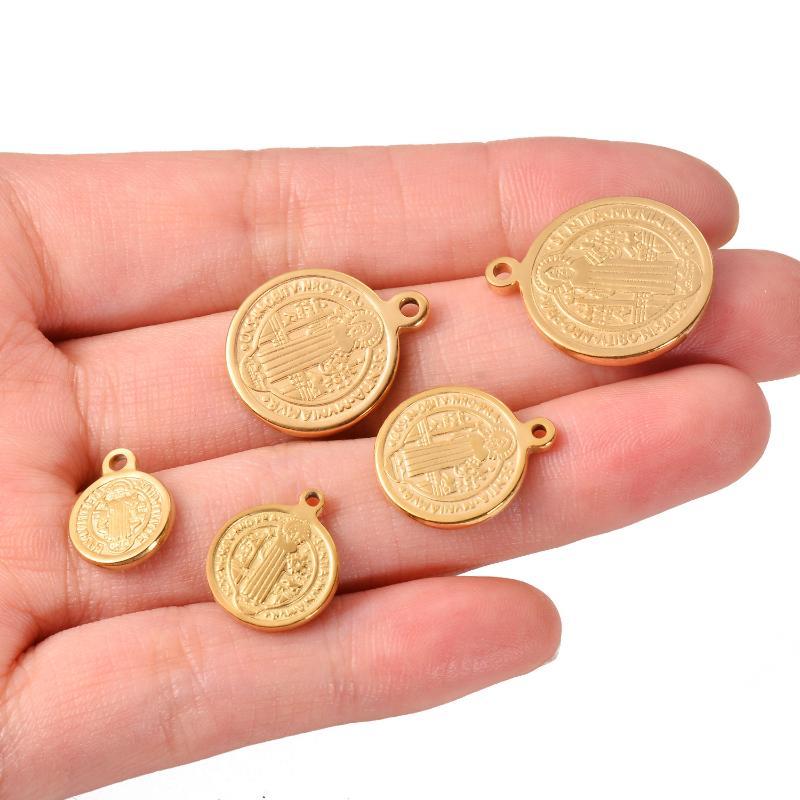 2Pcs Religious Stainless Steel  Mary   Charm Pendant Diy For Jewelry Makings Connectors Accessories