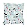 Kawaii Panda Bear Patterns Cushion Cover Sofa Home Decor Animal Cartoon Square Throw Pillow Case 45X45